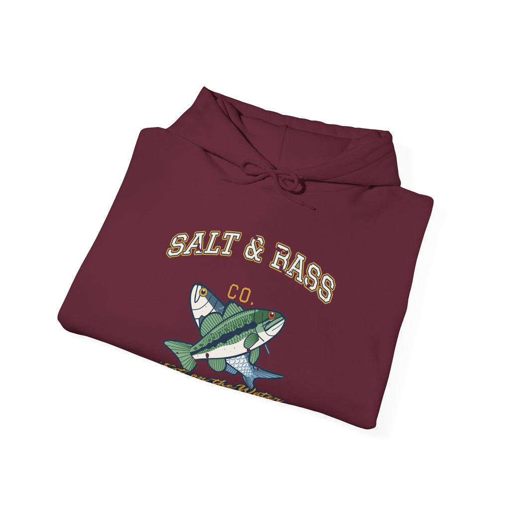 Salt & Bass Co. Est. on the Water Varsity Hoodie