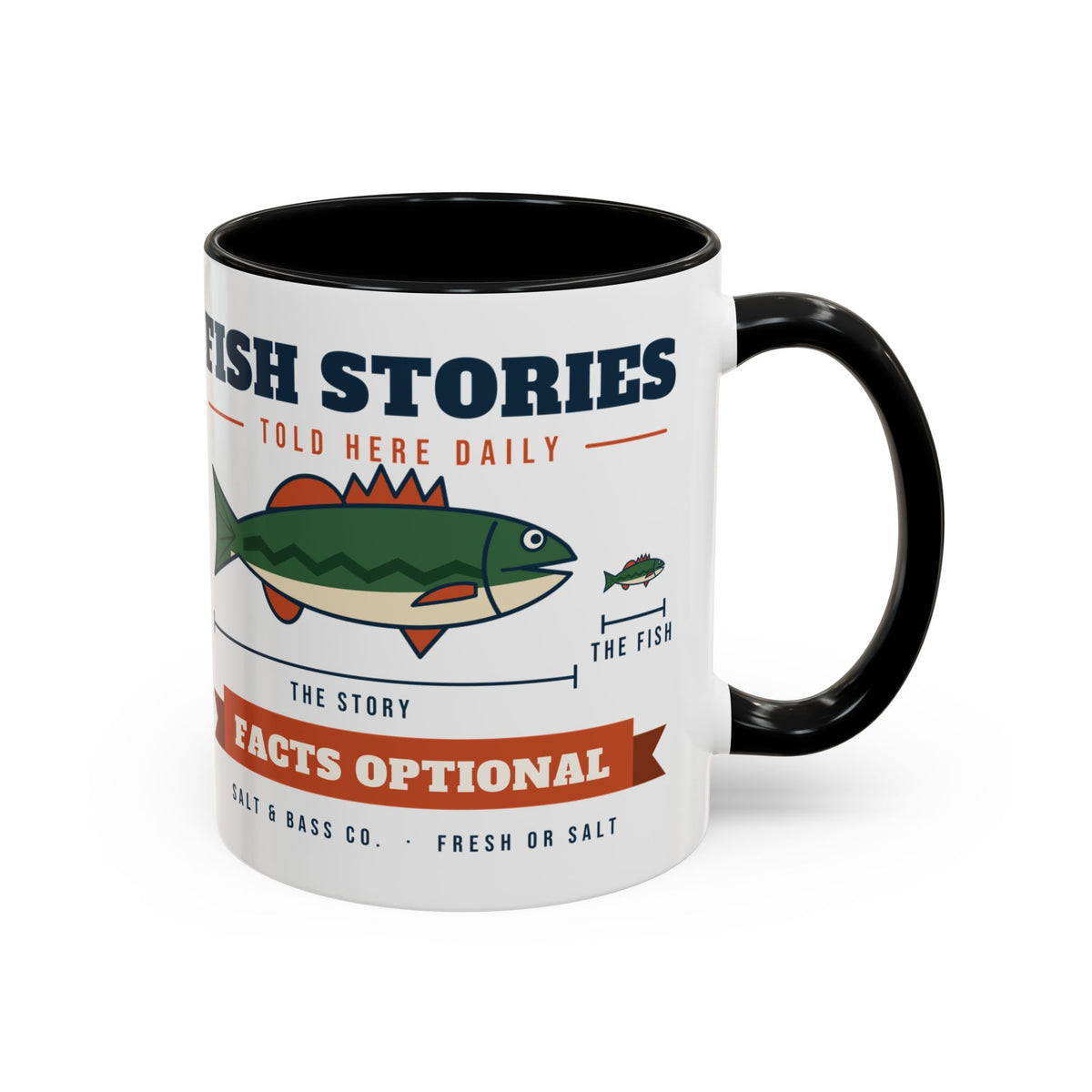 Fish Stories, Facts Optional Mug