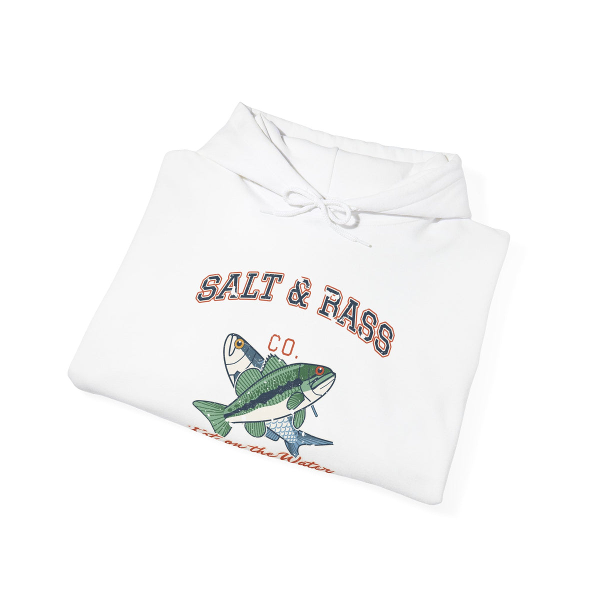 Salt & Bass Co. Est. on the Water Varsity Hoodie