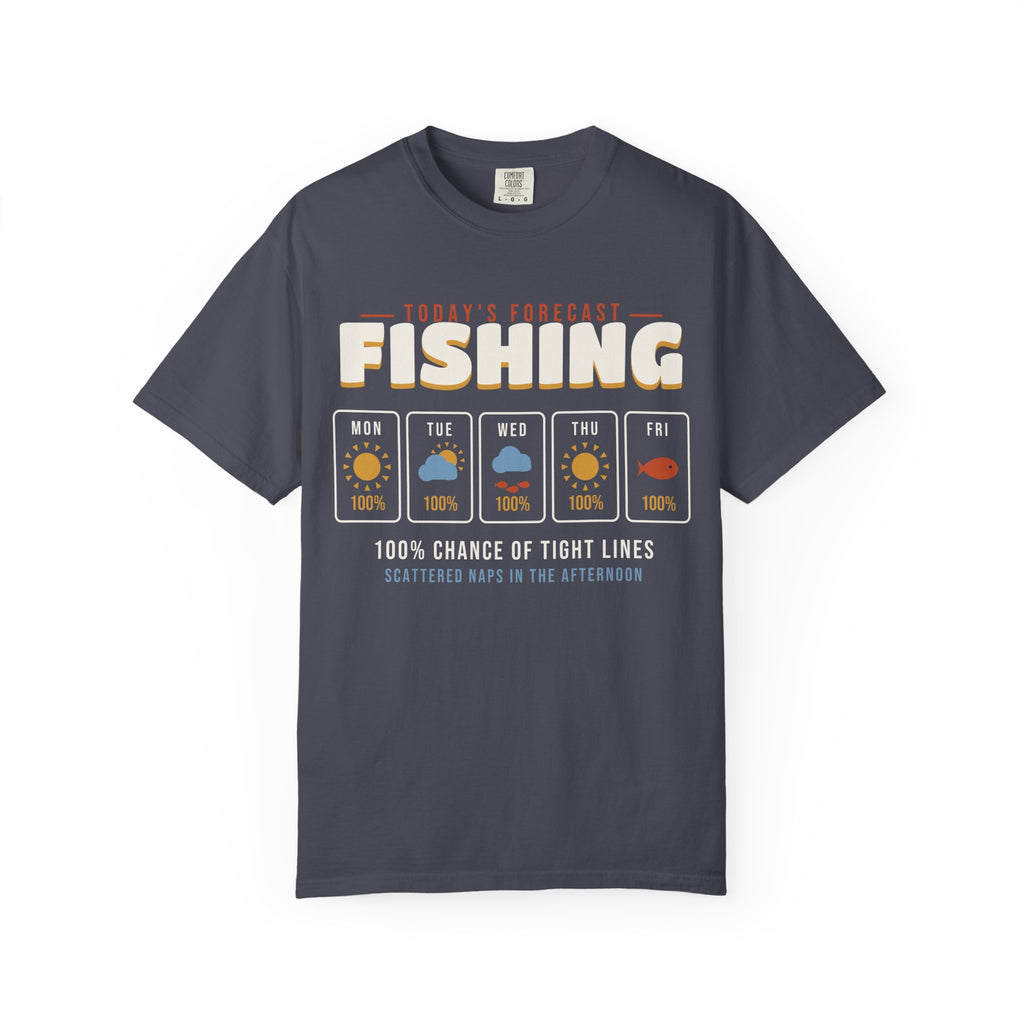 Today's Forecast Fishing Funny Weather Tee