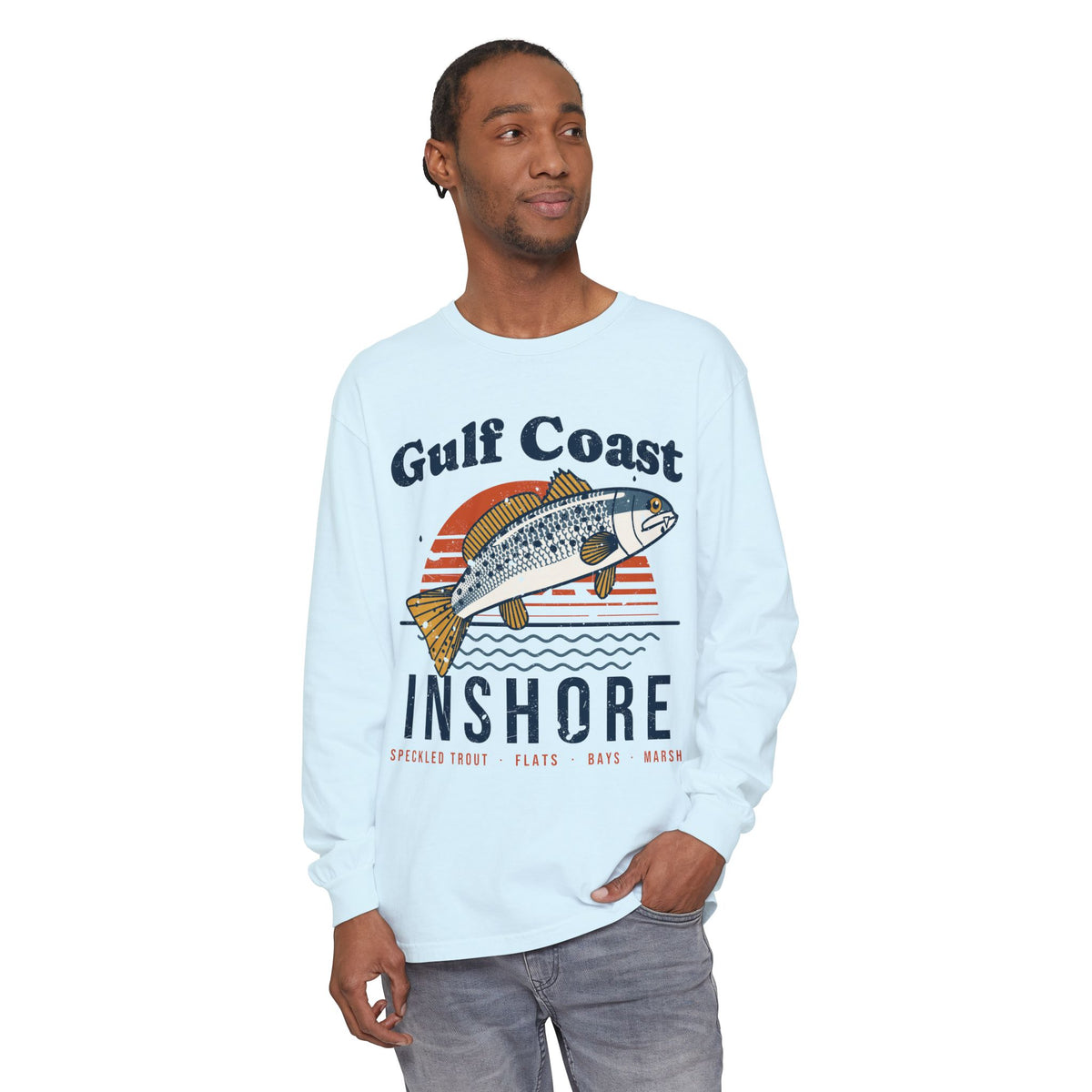 Gulf Coast Speckled Trout Long Sleeve Fishing Shirt