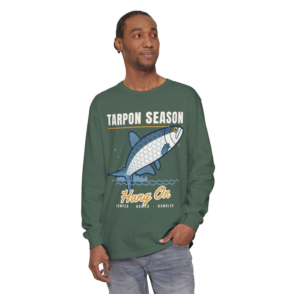 Tarpon Season Hang On Long Sleeve Fishing Shirt