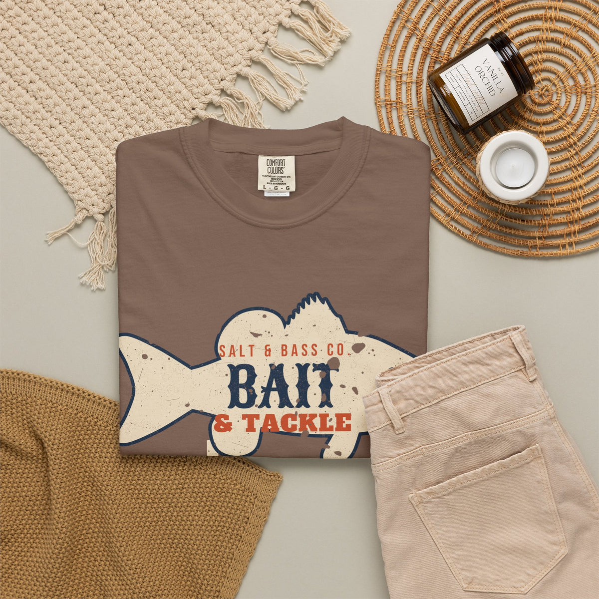 Salt & Bass Co. Bait & Tackle Vintage Sign Tee