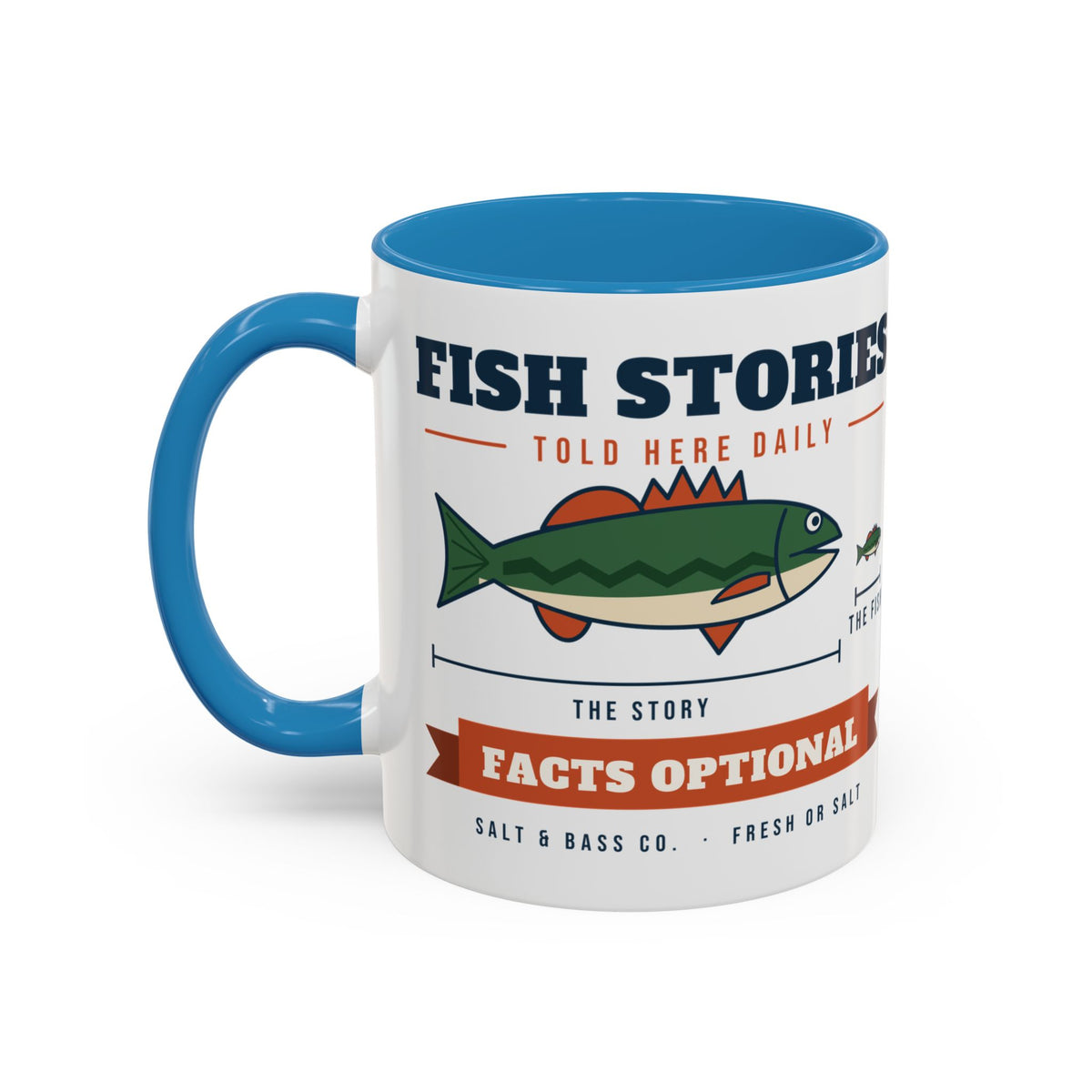 Fish Stories, Facts Optional Mug