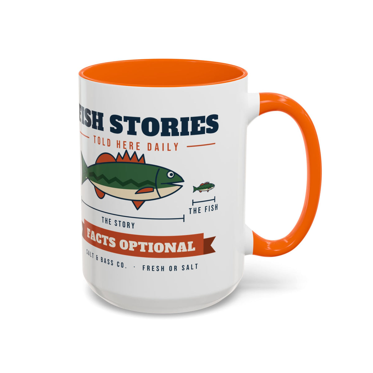 Fish Stories, Facts Optional Mug