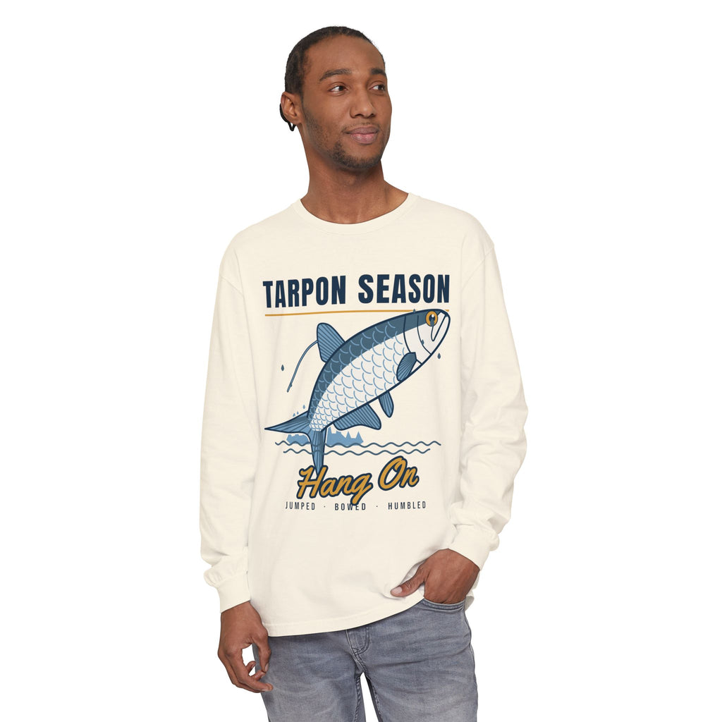 Tarpon Season Hang On Long Sleeve Fishing Shirt