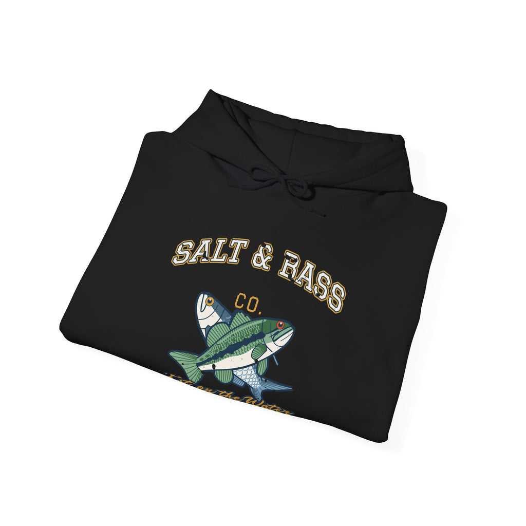 Salt & Bass Co. Est. on the Water Varsity Hoodie