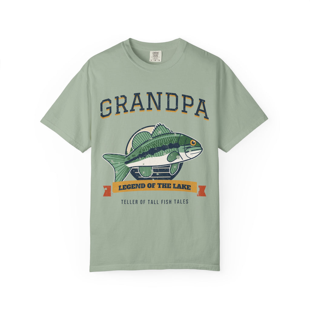 Grandpa Legend of the Lake Bass Fishing Tee