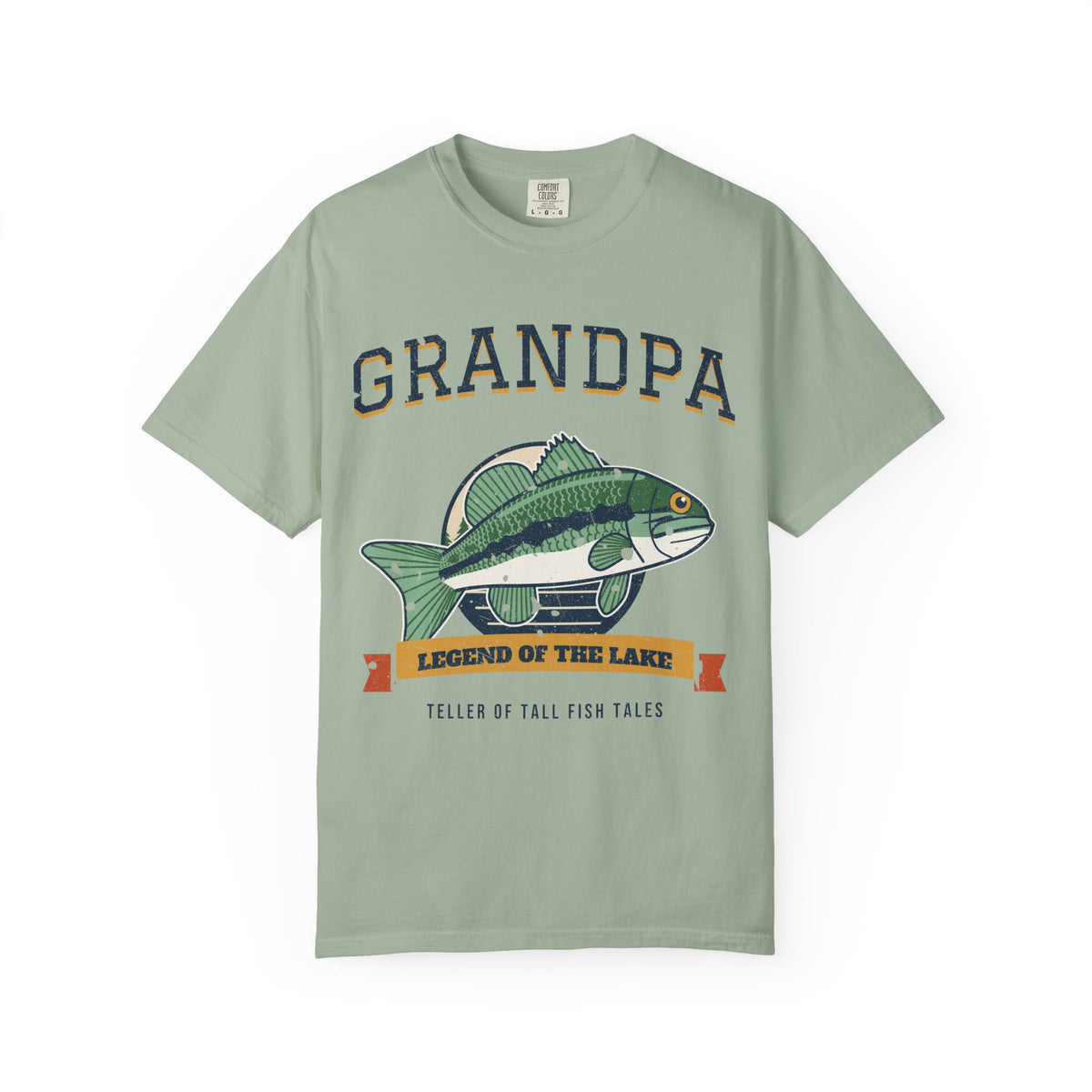 Grandpa Legend of the Lake Bass Fishing Tee