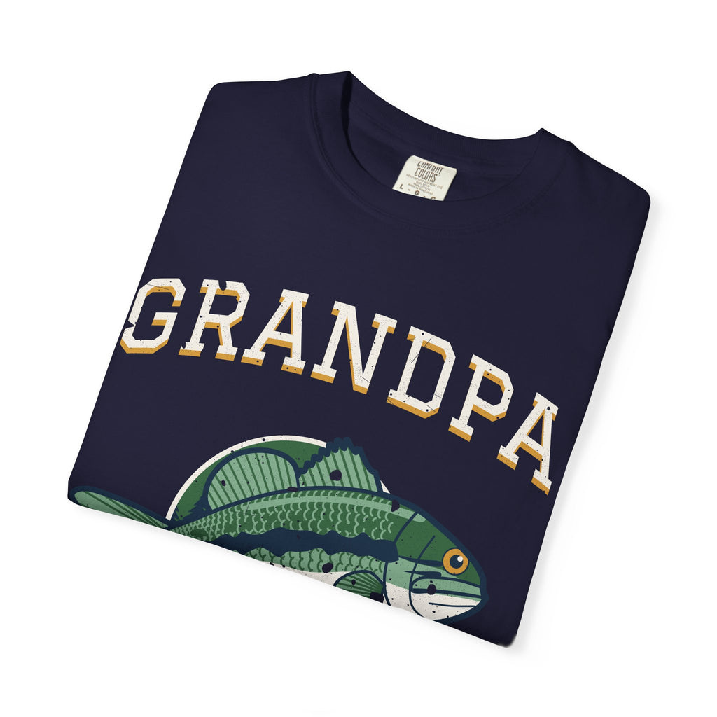 Grandpa Legend of the Lake Bass Fishing Tee