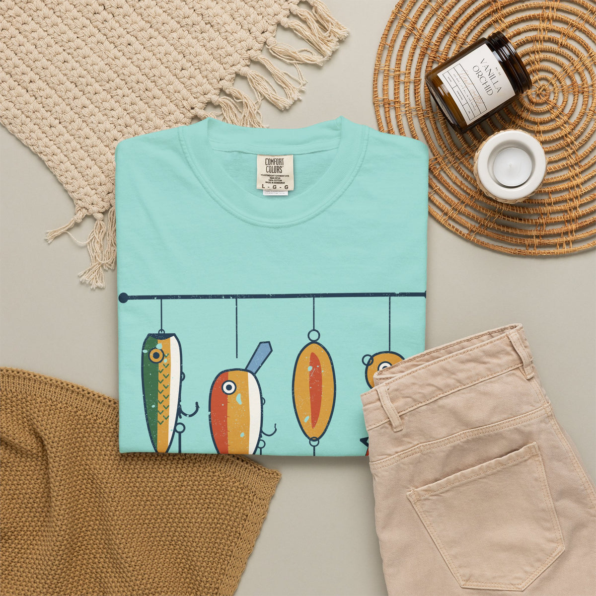 Talk Tackle to Me Retro Fishing Lures Tee