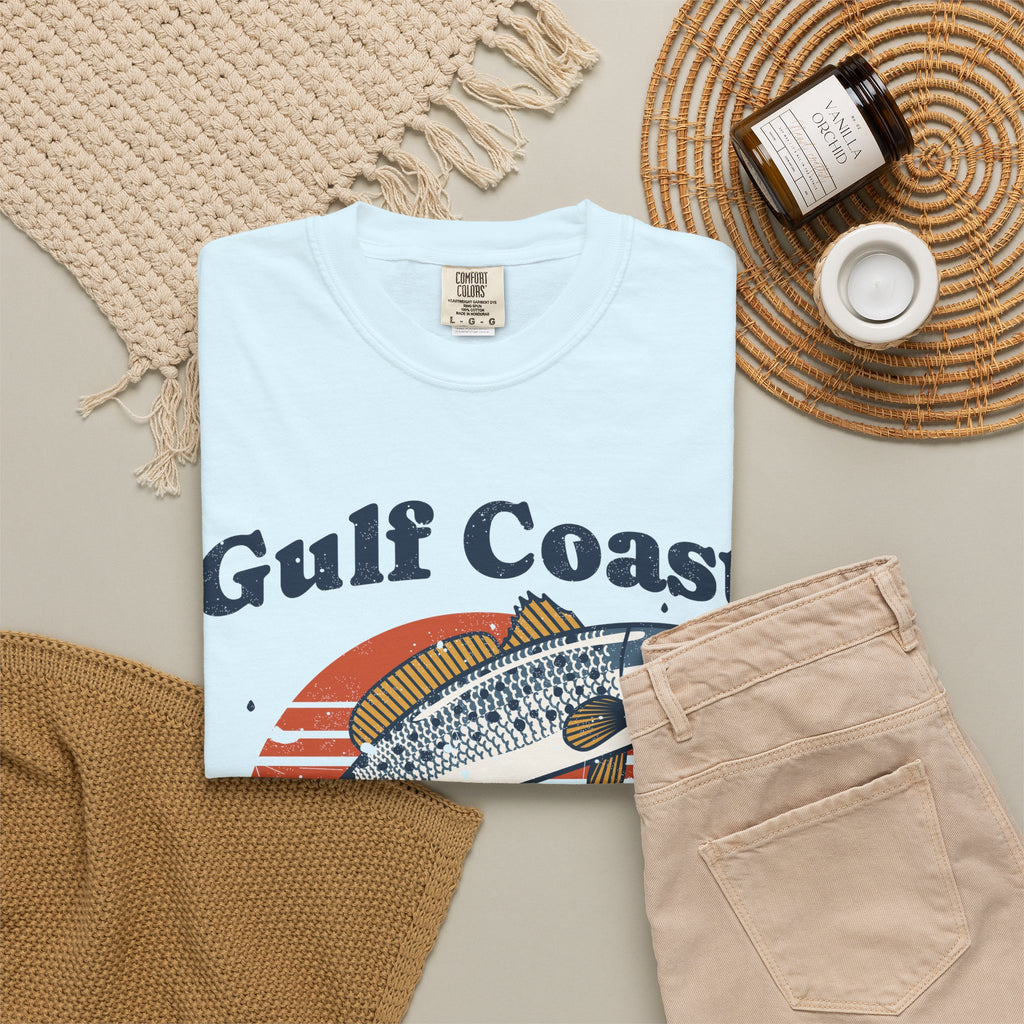Gulf Coast Inshore Speckled Trout Retro Sunset Tee