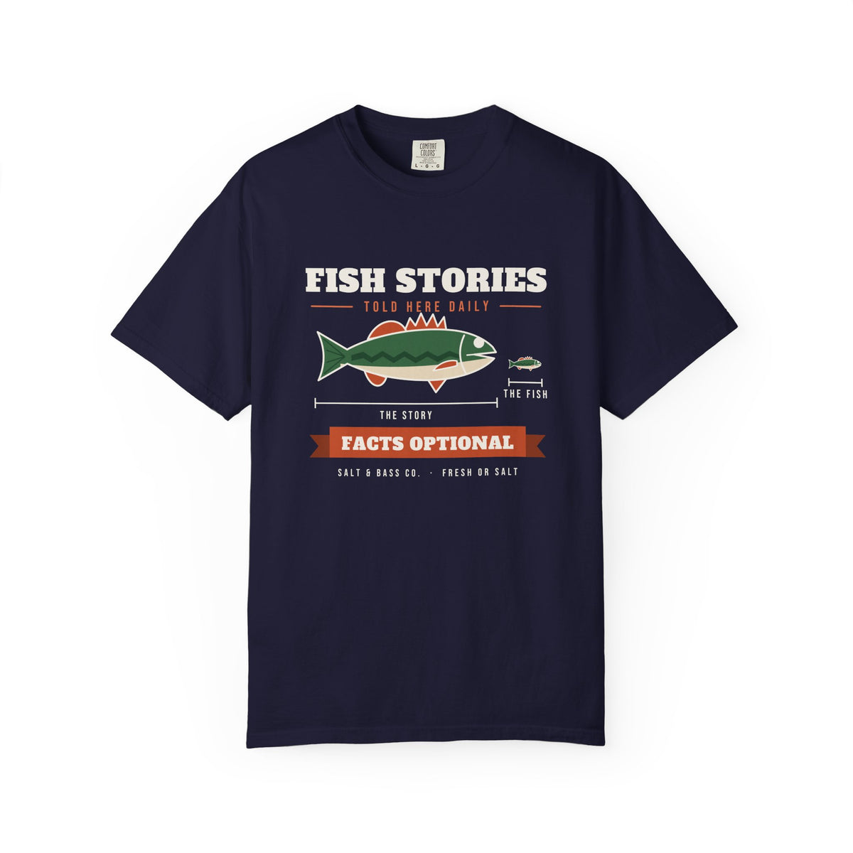 Fish Stories, Facts Optional Tee
