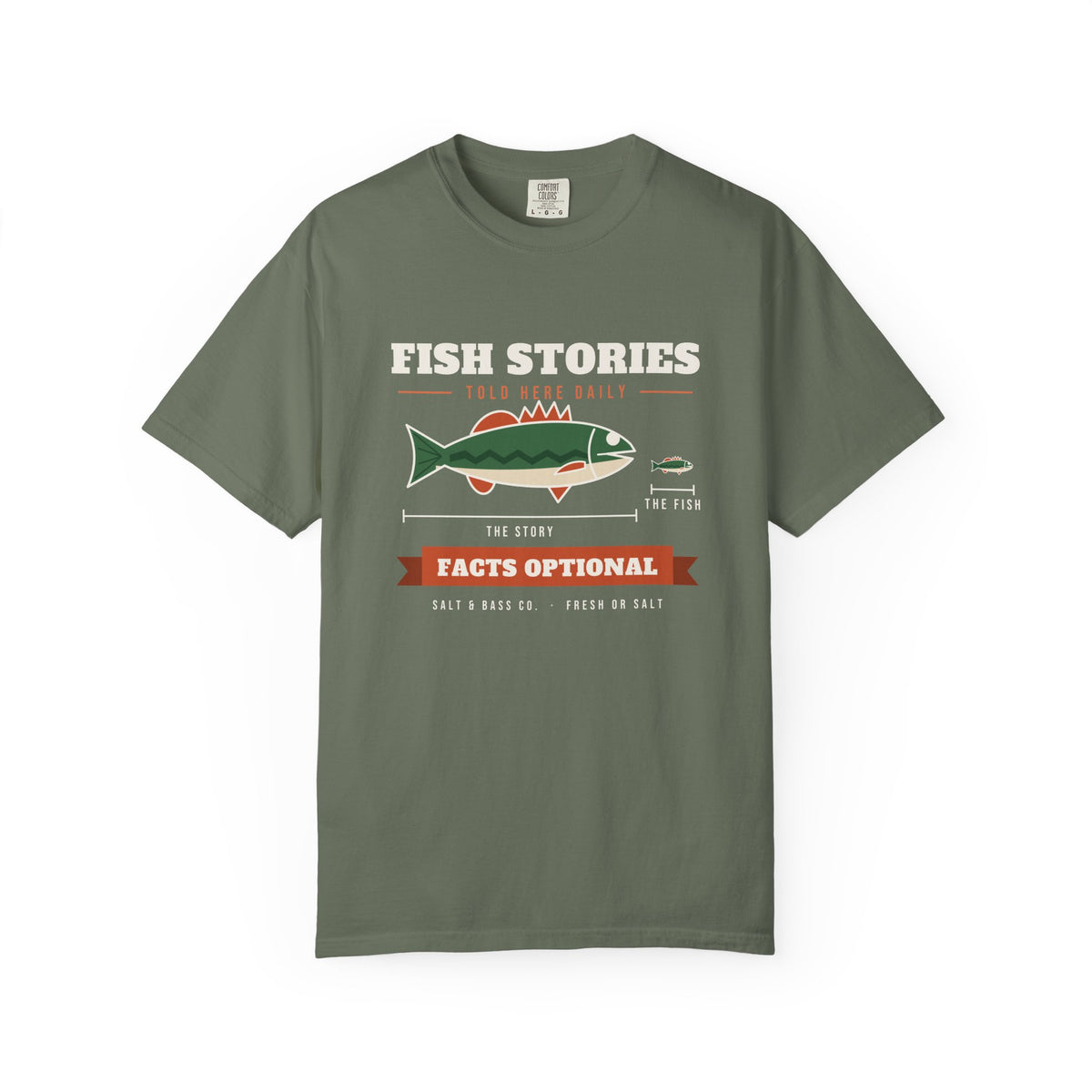 Fish Stories, Facts Optional Tee