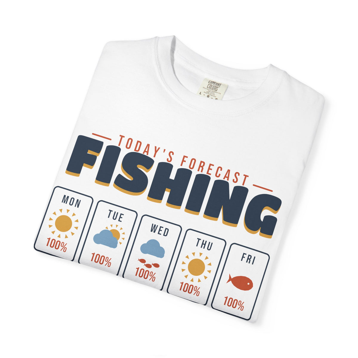 Today's Forecast Fishing Funny Weather Tee