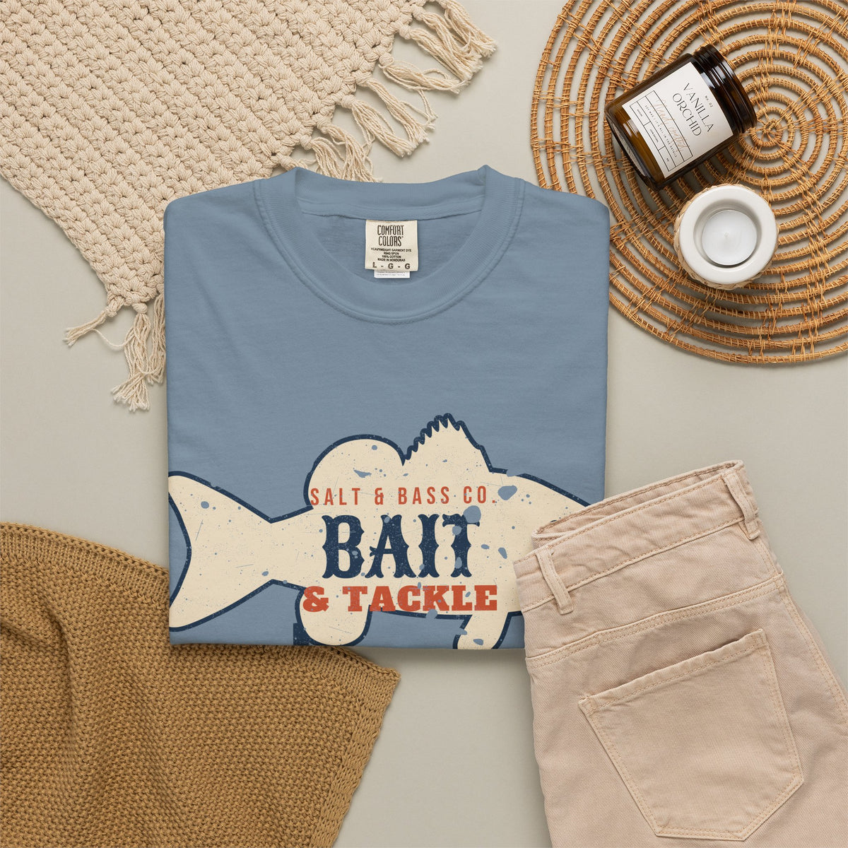 Salt & Bass Co. Bait & Tackle Vintage Sign Tee