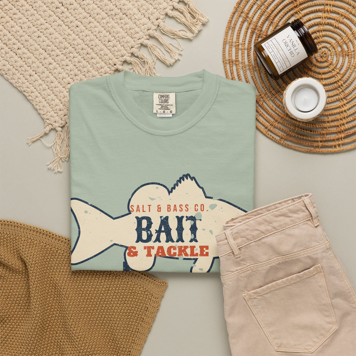 Salt & Bass Co. Bait & Tackle Vintage Sign Tee