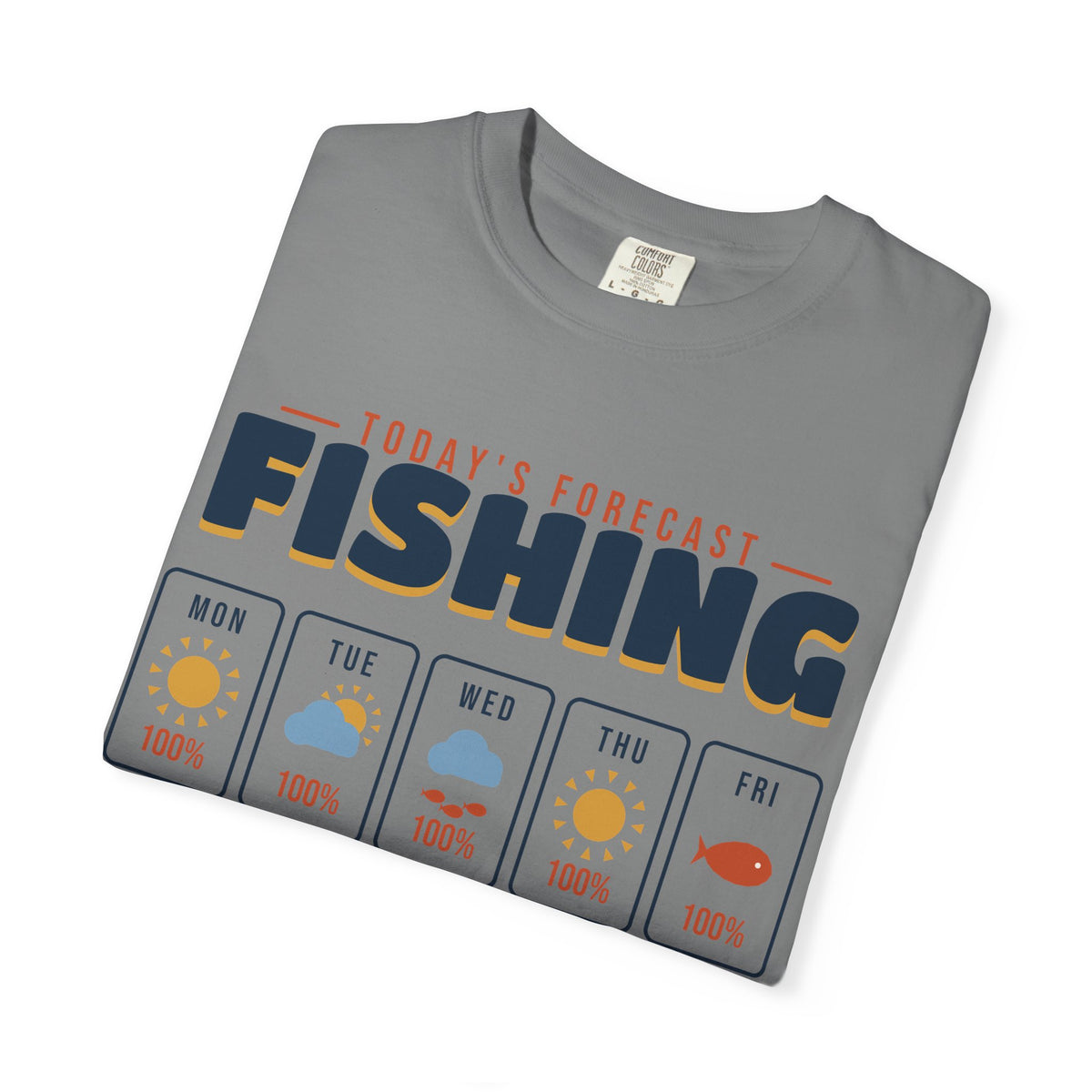 Today's Forecast Fishing Funny Weather Tee