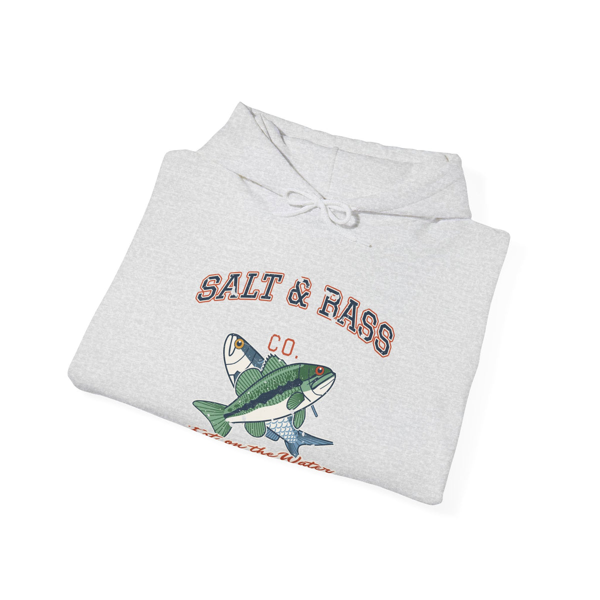 Salt & Bass Co. Est. on the Water Varsity Hoodie