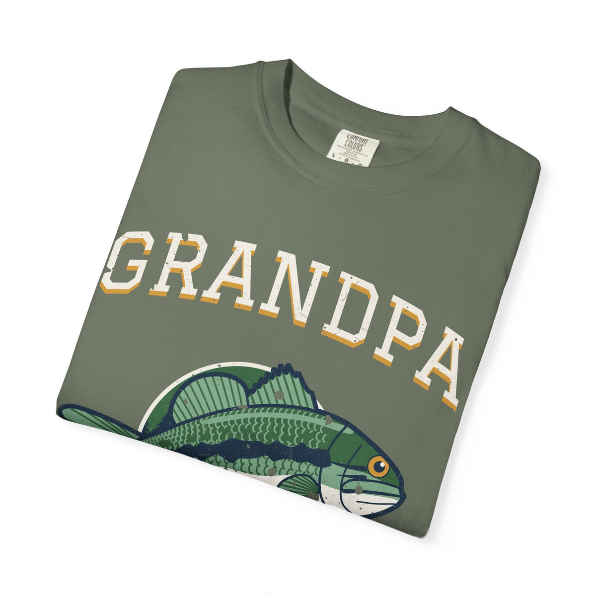 Grandpa Legend of the Lake Bass Fishing Tee