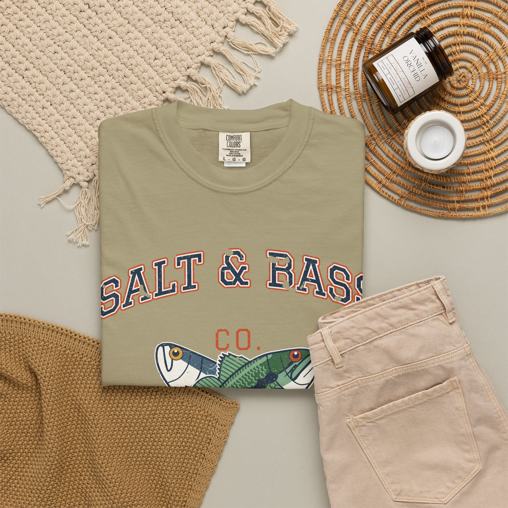 Salt & Bass Co. Est. on the Water Varsity Tee