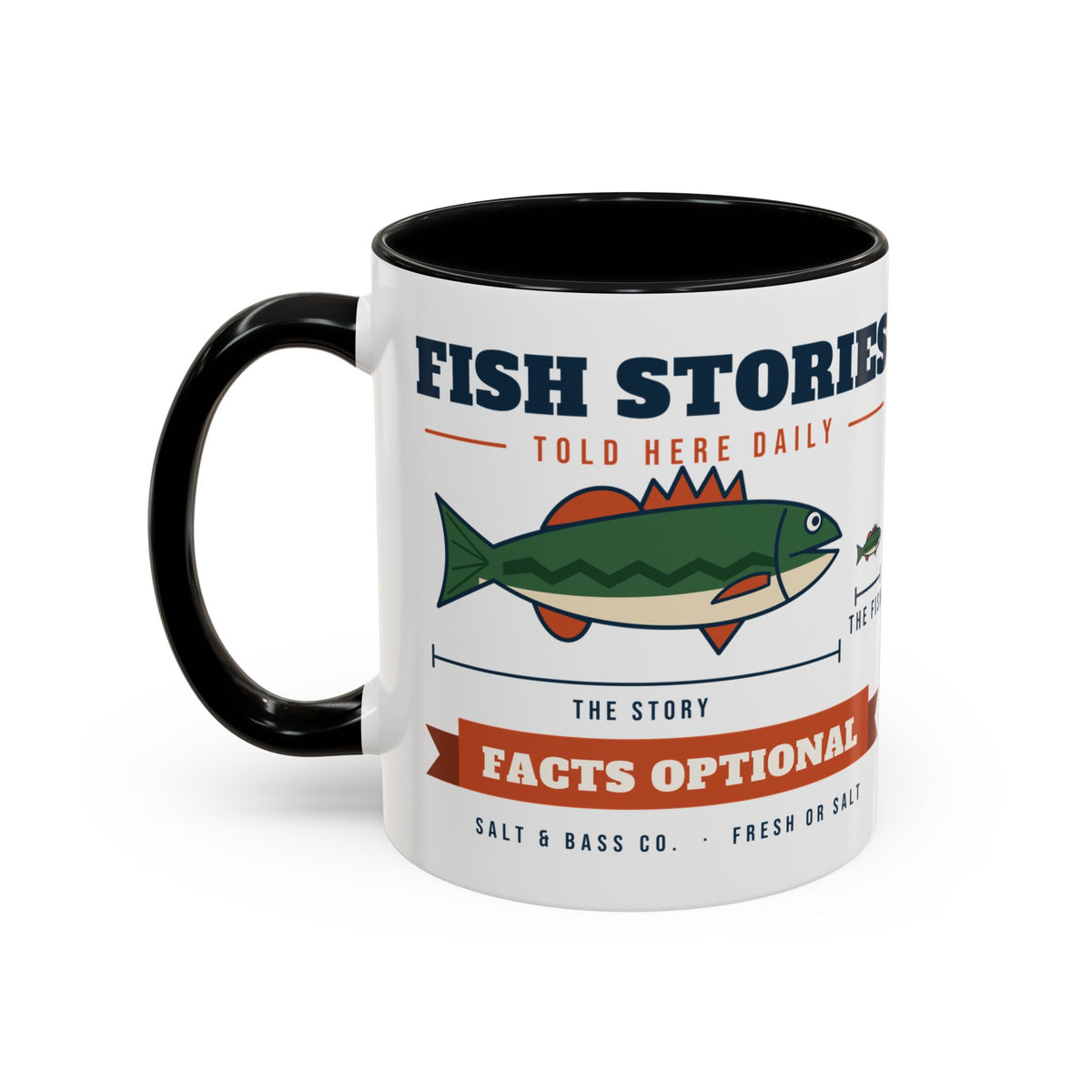 Fish Stories, Facts Optional Mug