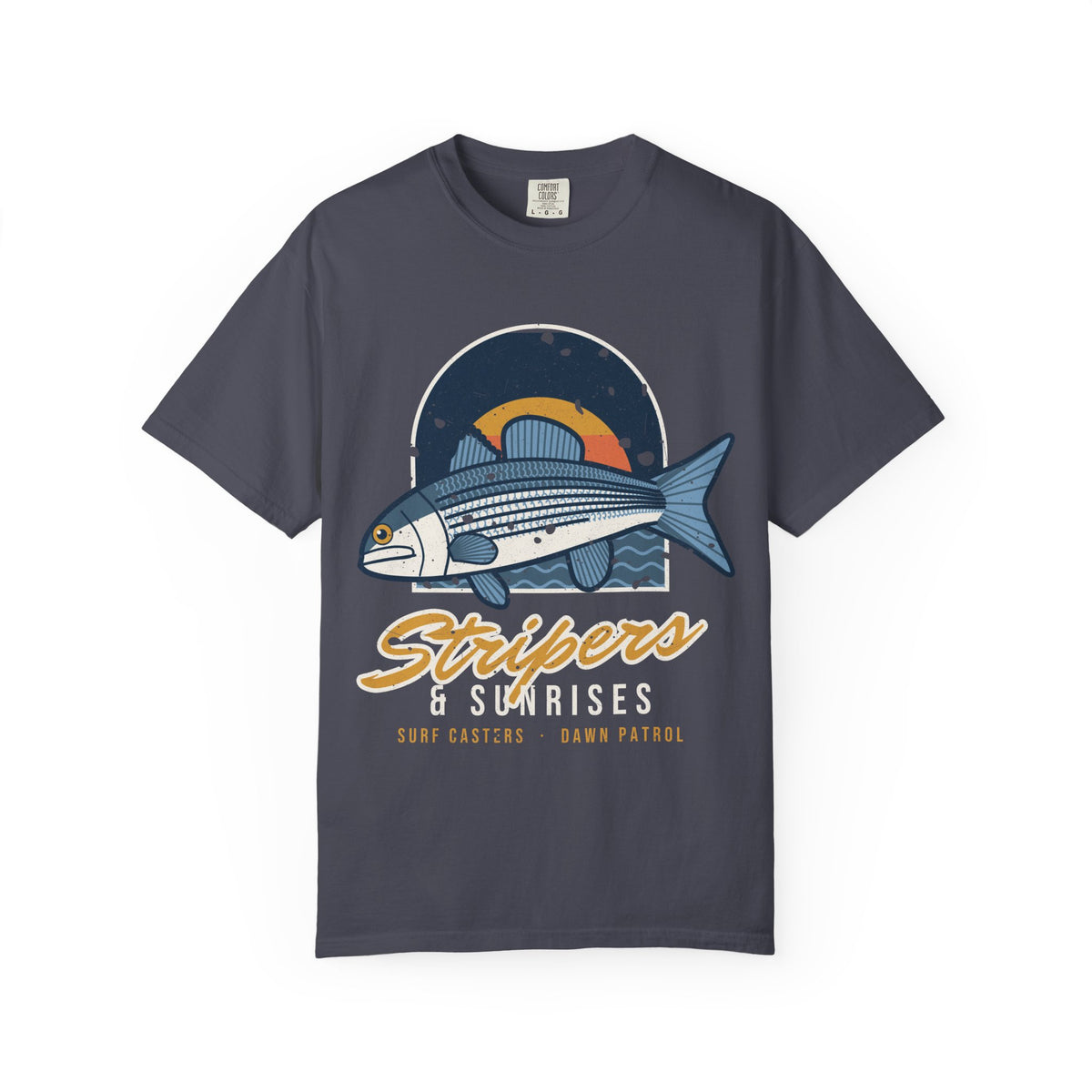 Stripers and Sunrises Surf Fishing Tee