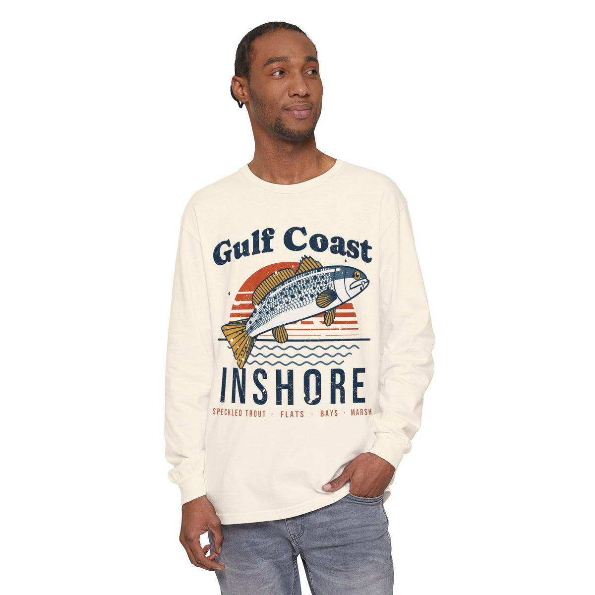 Gulf Coast Speckled Trout Long Sleeve Fishing Shirt