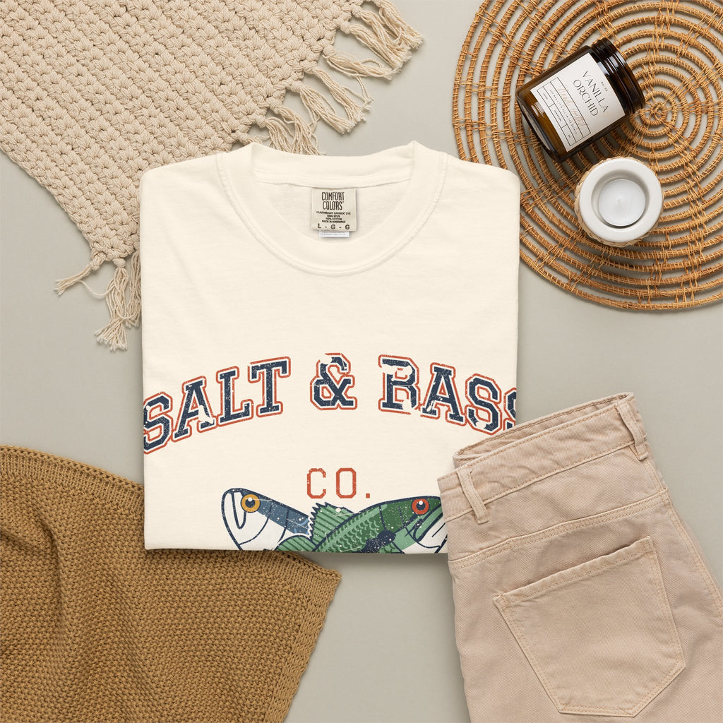 Salt & Bass Co. Est. on the Water Varsity Tee