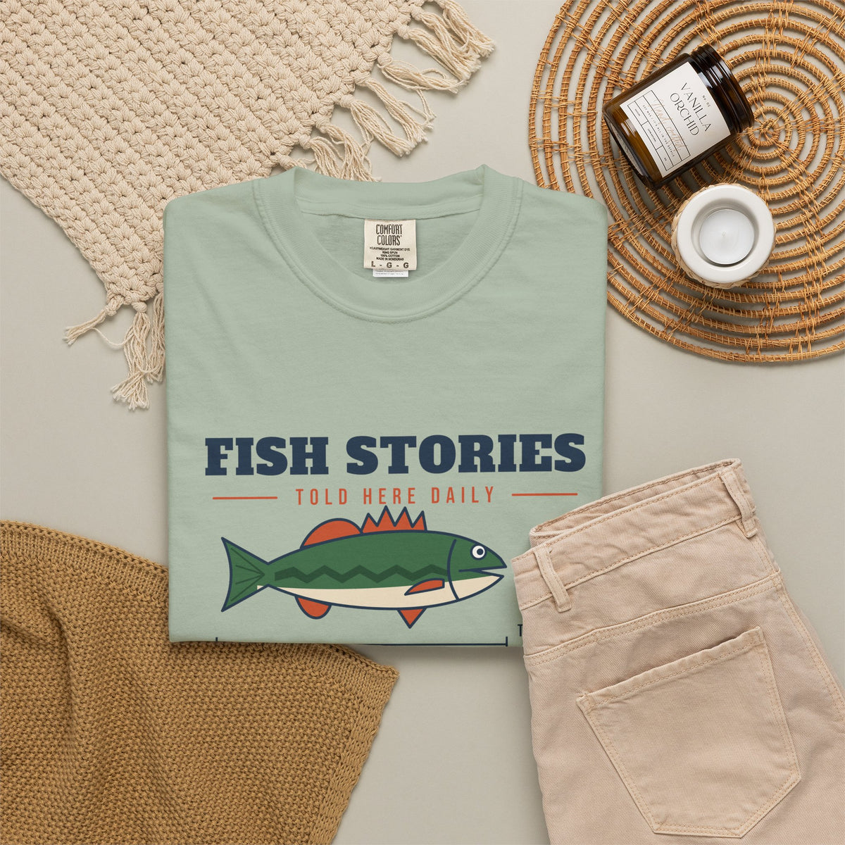 Fish Stories, Facts Optional Tee