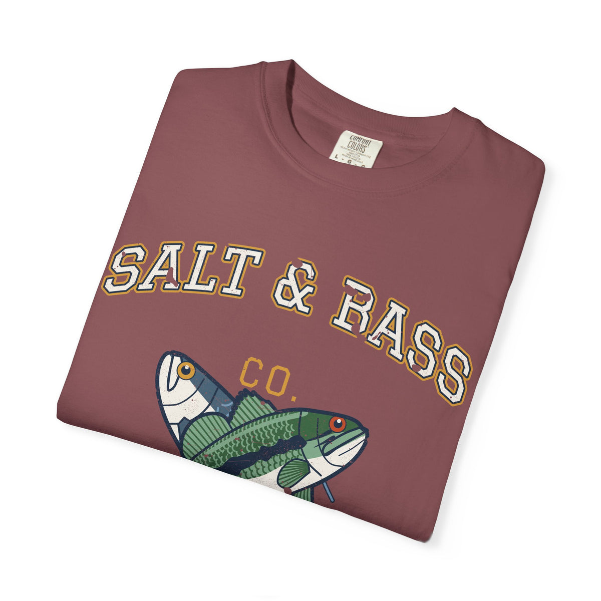 Salt & Bass Co. Est. on the Water Varsity Tee