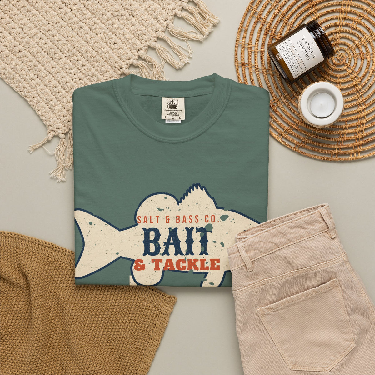 Salt & Bass Co. Bait & Tackle Vintage Sign Tee