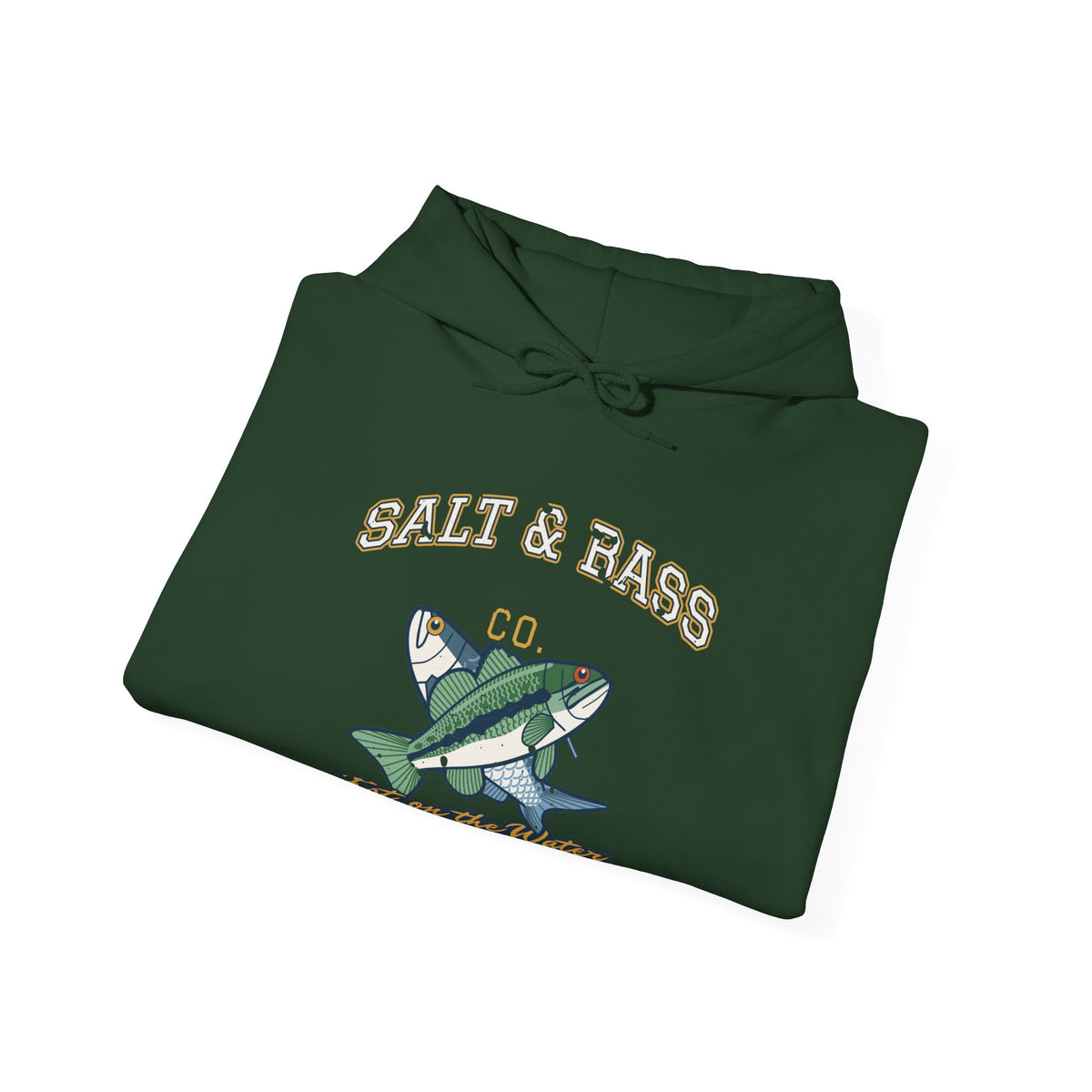 Salt & Bass Co. Est. on the Water Varsity Hoodie
