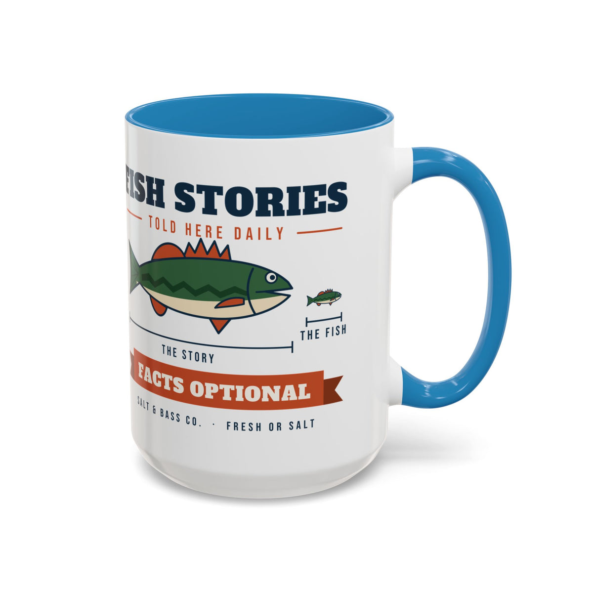 Fish Stories, Facts Optional Mug