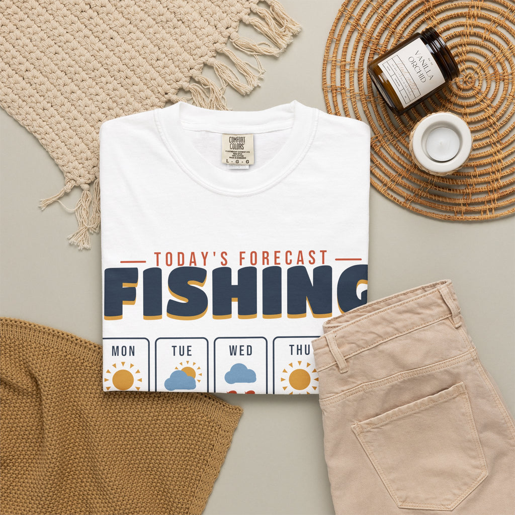 Today's Forecast Fishing Funny Weather Tee