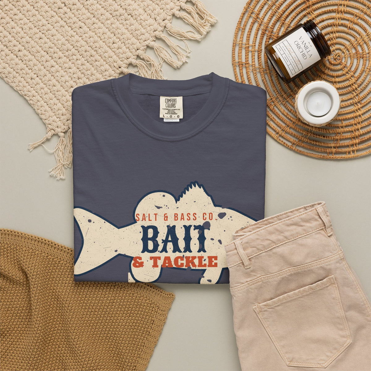 Salt & Bass Co. Bait & Tackle Vintage Sign Tee