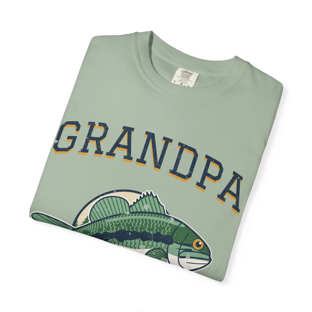 Grandpa Legend of the Lake Bass Fishing Tee