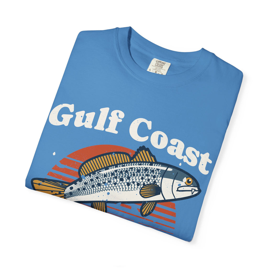 Gulf Coast Inshore Speckled Trout Retro Sunset Tee