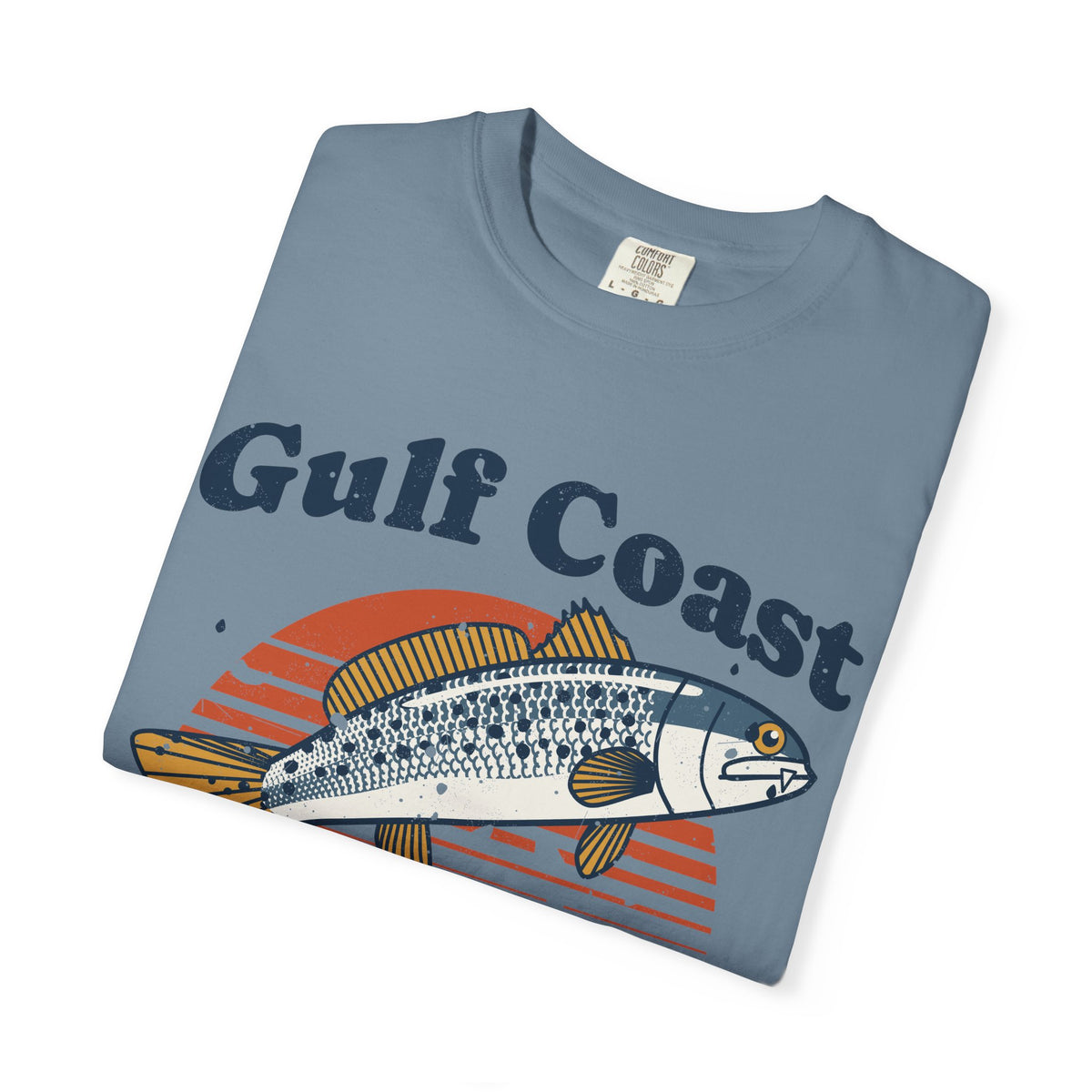 Gulf Coast Inshore Speckled Trout Retro Sunset Tee