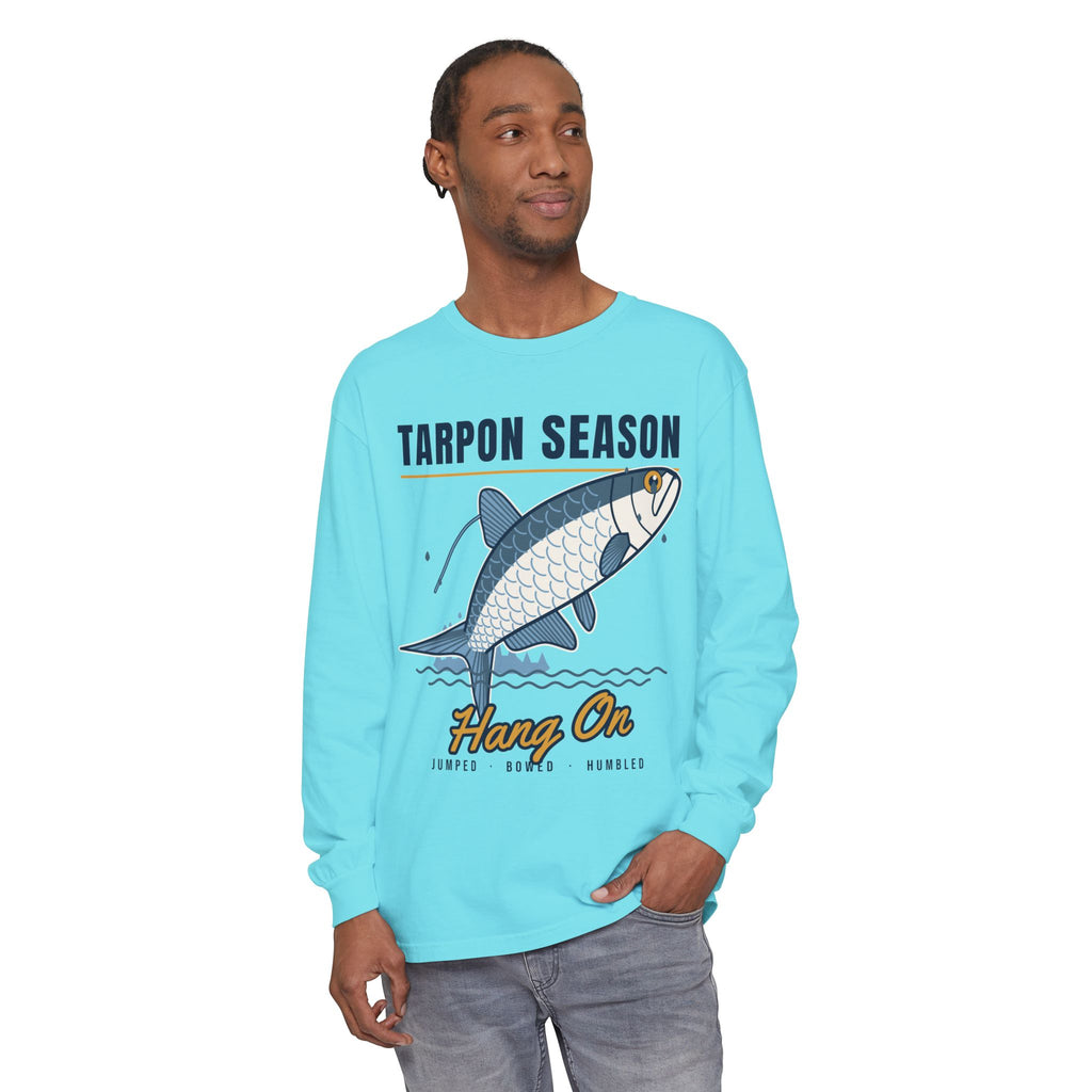 Tarpon Season Hang On Long Sleeve Fishing Shirt