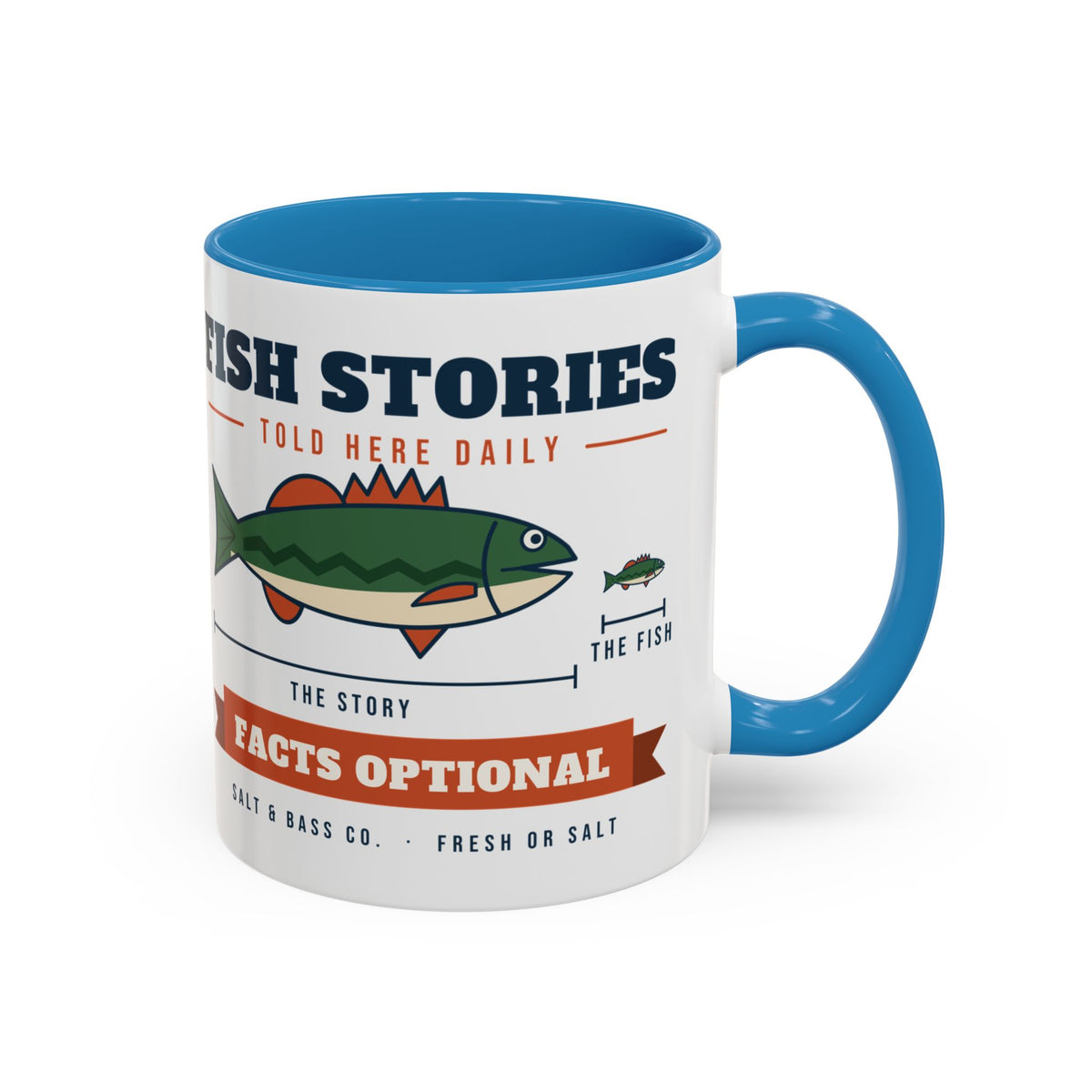Fish Stories, Facts Optional Mug